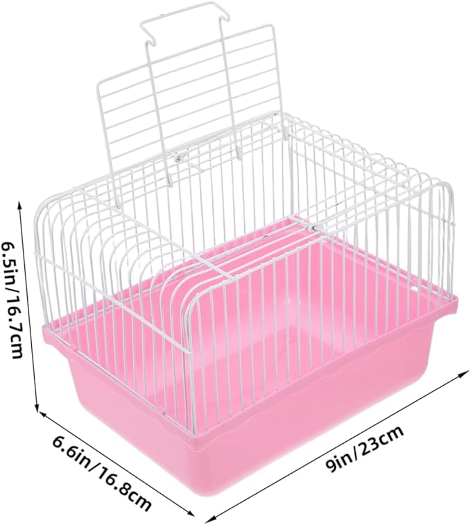 Garneck Portable Birdcage for Small Animals Lightweight Travel Cage Transparent Observation Window for Lovebirds Parakeets and Cockatiels for Home and Travel Use