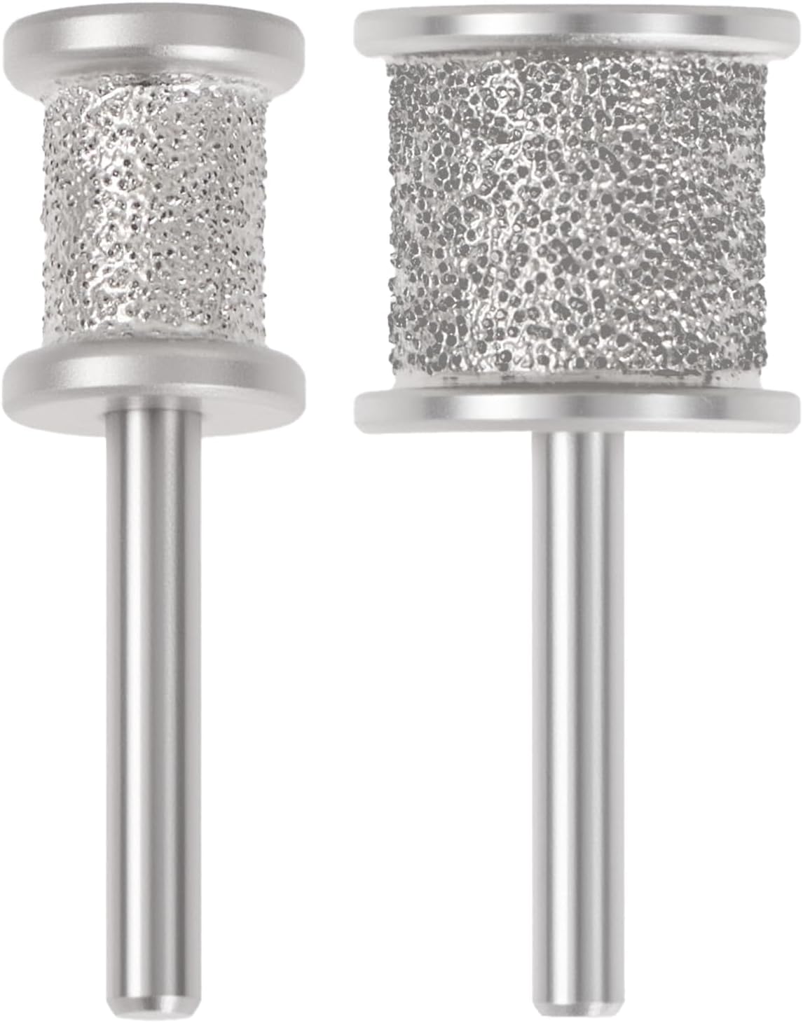 CAELUM 2Pack Diamond-Coated Pet Nail Grinder Bits, Dual Grit for Large & Small Dogs, 1/8” Shank for Dremel Nail Tools, Low Noise, Durable Nail Trimmer for Dogs, Top & Side Grinding