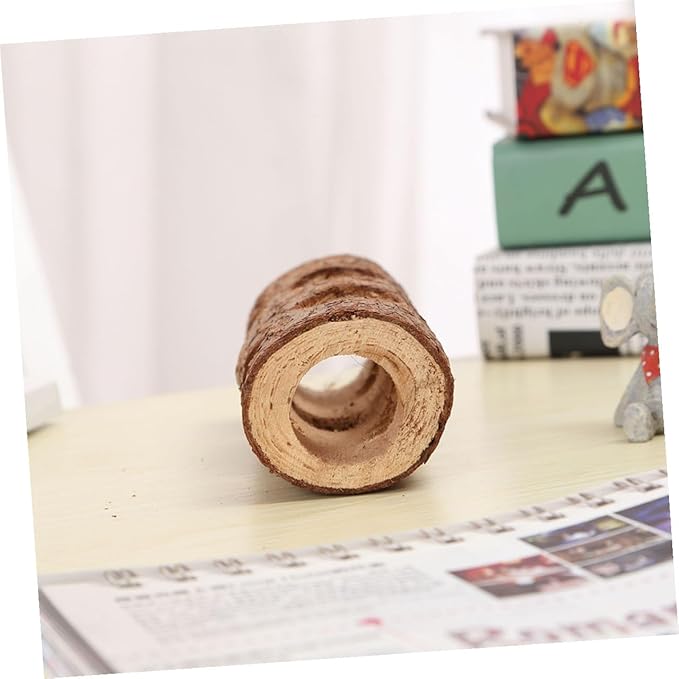Hamster Wooden Tree Hole 2pcs (15cm 20cm) Natural Chew Tunnel for Small Pets Rabbit Ferret Bird Cage Accessories