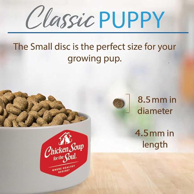 Chicken Soup for The Soul All Natural Premium Dry Puppy Food, Real Meat First Ingredient, No by-Products, Supports Brain Development & Strong Bones & Teeth, Chicken, Turkey & Brown Rice, 28lb