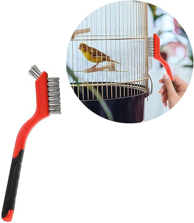 Bird Cage Cleaning Supplies, Bird Cage Cleaner Poop Remover, 1 Set Accessories Supplies Litter Brush for Conure Parrot Hummingbird Hamster Rabbit Outdoor Patio Birdbath Parakeet