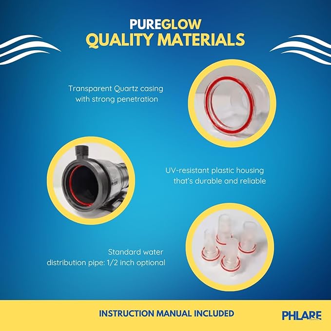 UV Aquarium Filter - External U-V Light for Fresh & Saltwater Tanks and Ponds - 11 Watts