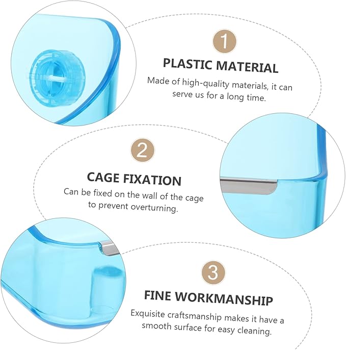 UPKOCH 1pc Plastic Small Pet Feeder Bowl for and Small Animals Fixed Cage Bowl Design for Easy Feeding and Drinking Lightweight and Comfortable Height for Your Pets
