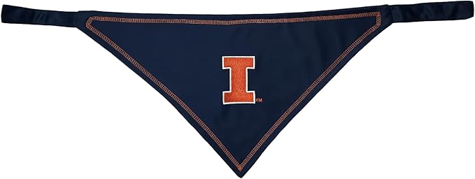 Pets First NCAA Illinois Fighting Illini TIE Bandana, Size Small/Medium. Dog Bandana Scarf Bib for Pet Cat Dog. The Ultimate Game-Day, Party Bandana