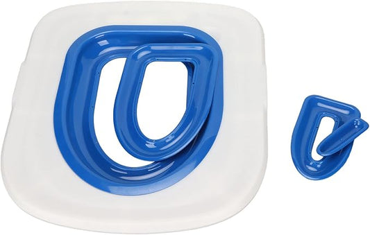 Dioche Trainer Cat Toilet Cat Litter Training Kit, Universally Designed, Reusable, Ecofriendly Litter Trainer, Includes Training Mat and User Manual. (White Tray, 1 Blue Inner Support)