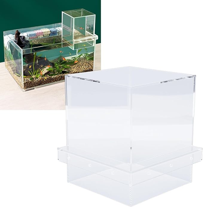 Fabater Negative Pressure Fishtank, Transparent PMMA Fish Tanks, Vacuum Suspended Fish Elevator Aquarium Decoration, Auto Refill Water Level Maintenance for Aquatic Pets