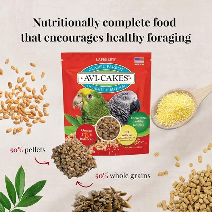 LAFEBER'S Foraging Fun Pack Pet Bird Food, Made with Non-GMO and Human-Grade Ingredients 5 oz (Conure)