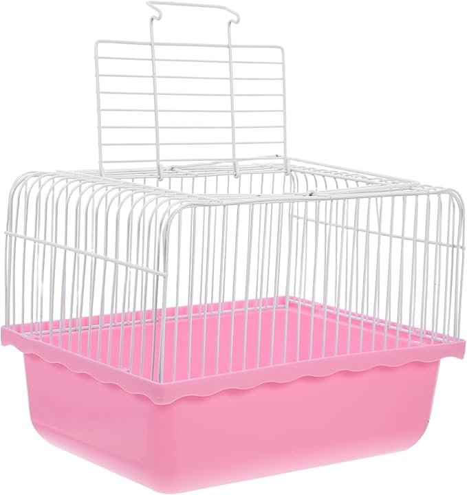 Toyvian Lightweight Portable Birdcage for Lovebirds and Small Animals Travel- Cage for Parakeets and Cockatiels Easy to and Convenient for Pet Owners