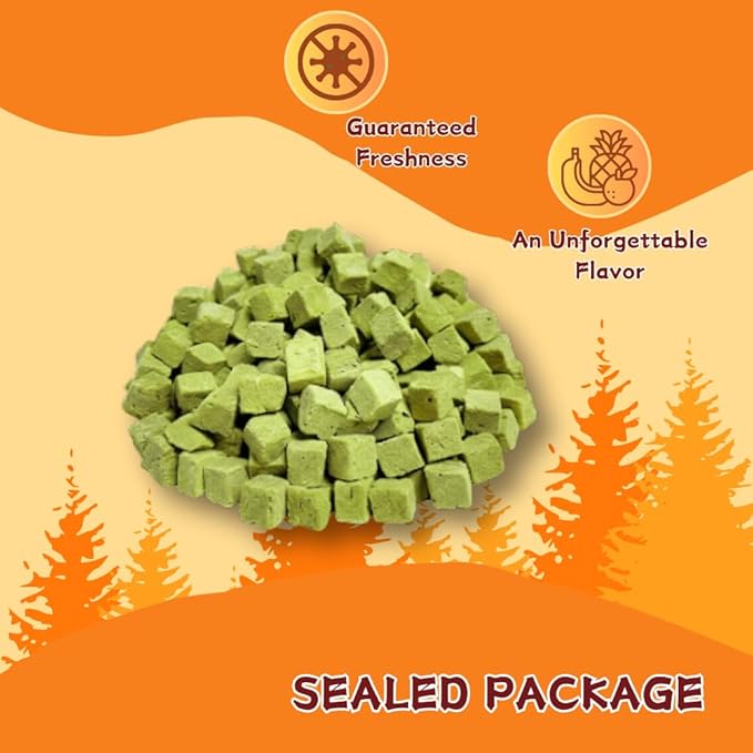 Natural Cat Treats with Real Chicken & Cat Grass, A High-Fiber Snack for Hairball Relief & Gut Health, Soft & Chewy Cubes,7.05 Ounce
