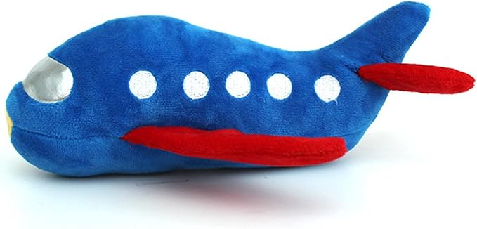 Chew Toys, Plane Plush Dog Squeaky Chew Toys for Cleaning Teeth, Bite Resistance Pet Chew Toys for Dogs Puppies Cats