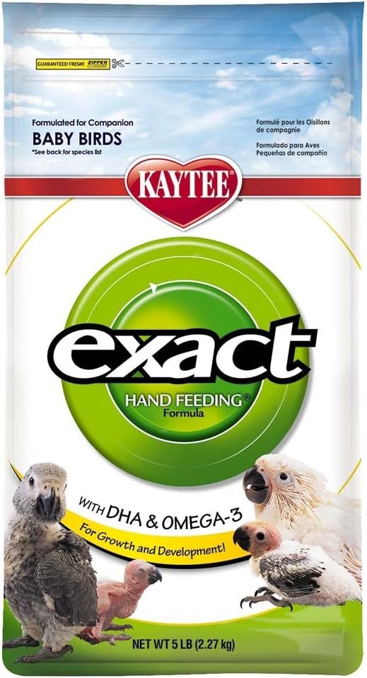 Kaytee exact hand feeding formula for parrots and conures, 5 Lb