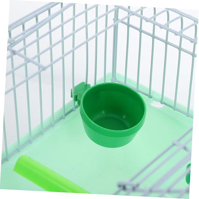 Portable Bird Cage for Travel Spacious Metal Carrier with Food Box Water Dispenser for Parrots Lovebirds Animals Comfortable Habitat for Bird Pets