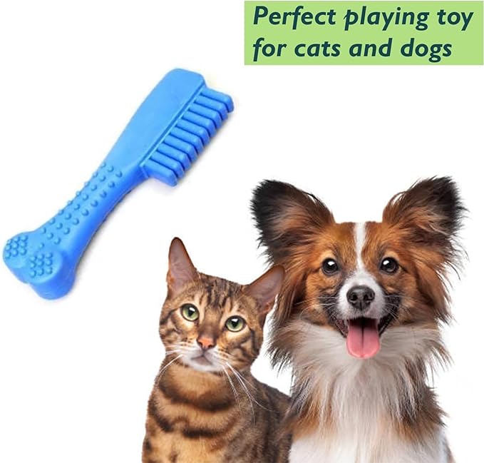 1x Pet Chew Toy Soft-Rubber Resistant Playing Chewing Rubber Chew Toy for Cat and Dog Comb Shaped (14cm)