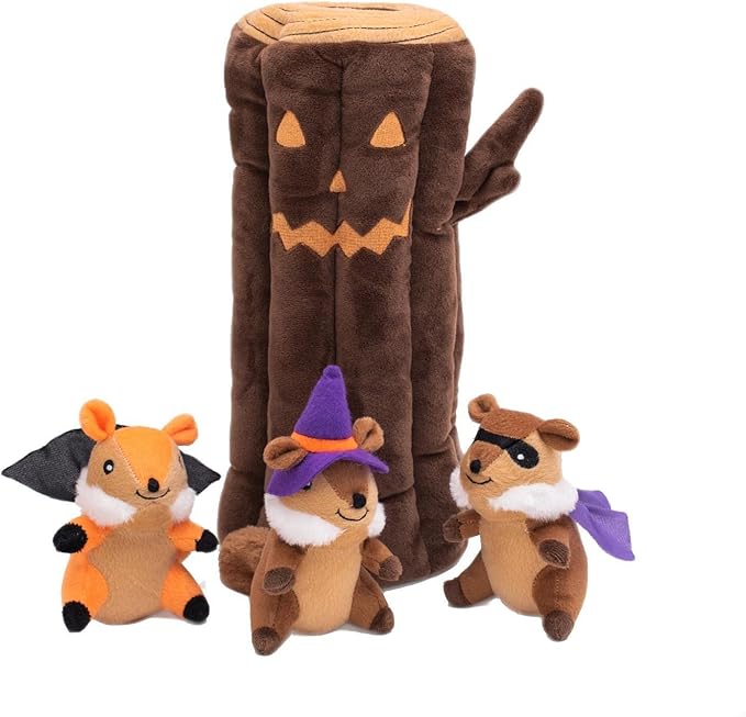 ZippyPaws Halloween Burrow - Haunted Log