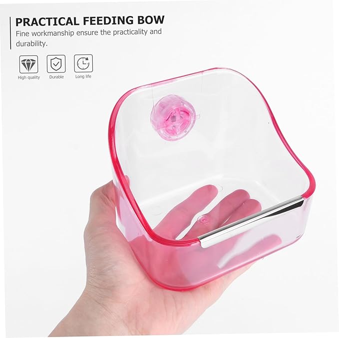 Yardwe Cage Food Bowl Pet Feeder Bird Cage Food Bowl Pet Basin Fine Workmanship
