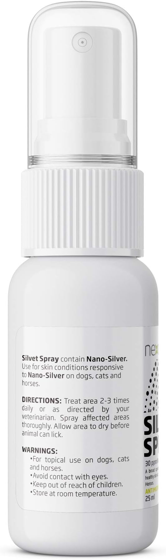 NEXDERMA Pet Wound Care with Colloidal Silver Medicated Itch Relief Hot Spot Spray for Dogs & Cats | First Aid Skin, Vet Formulated, All Natural Pain Free Formula - 25ml