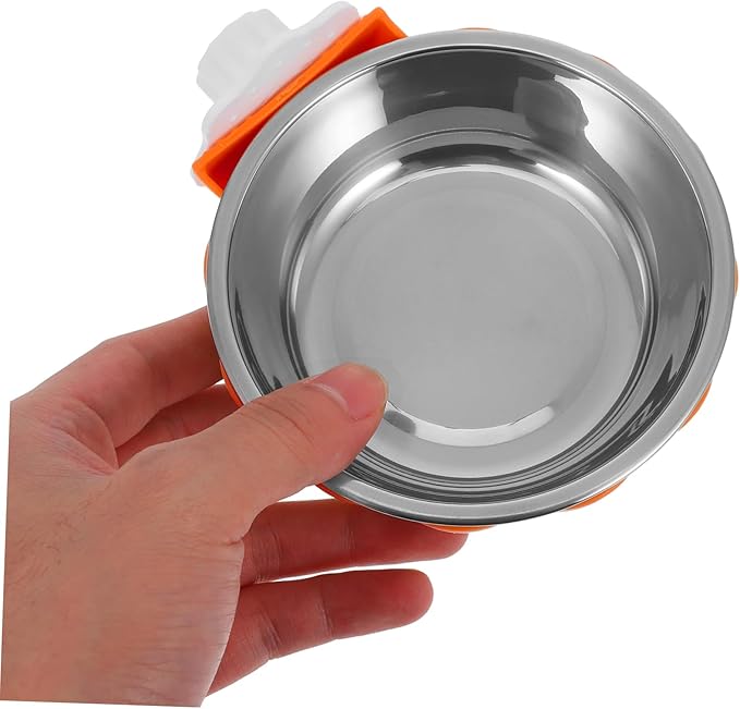 Bird Cage Feeder Cups Stainless Steel Food and Water Bowls with Clamp for Parakeets Conures and Finches Easy to Clean and Install Bird Accessories for Small Pets