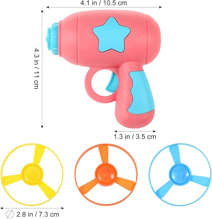 Alipis Interactive Cat Toy Flying Disc Launcher Set with 3 Durable Flying Discs Outdoor and Indoor Play for Cats and Kids Fun Exercise