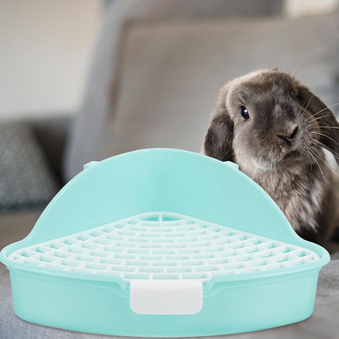 Sosoport Pet Potty Trainer Litter Box Mat for Small Animals Corner Cat Dog Rabbit Guinea Pig Indoor Potty Training Aid