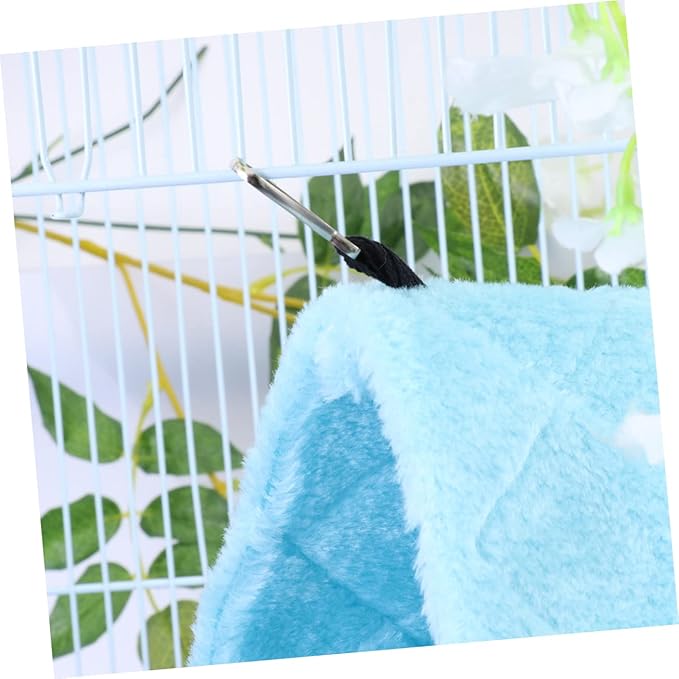 WOONEKY Adorable Parrot Hammock Bed Plush Pet Hanging Hut for Birds Sleeping Nest for Bird Cages Encourages Exercise and Balance