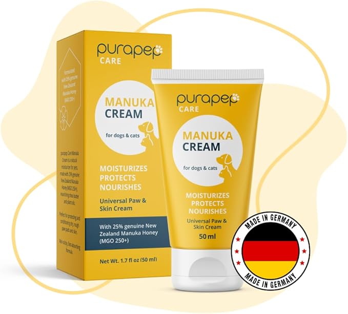 Care Manuka Cream for Dogs & Cats – 25% Manuka Honey – Lick-Safe Paw, Nose & Skin Relief – Soothes, Protects & Restores Naturally – Winter & All Season Pet Care – 1.7 fl oz / 50 ml