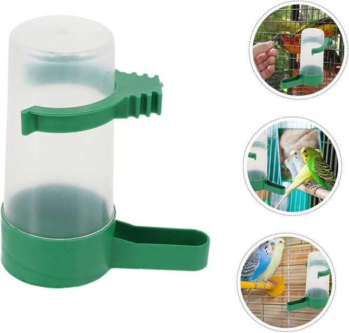 Healifty 20pcs Automatic Bird Water Dispensers for Small Birds Parrots Antispill Design Easy to Clean Water Bowls Pet Drinkers