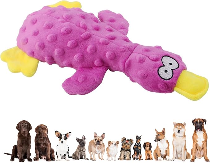 Calming Duck for Dogs, Interactive Squeaky Dog Chew Toy with Built-in Squeaker, Stuffed Duck Dog Squeaky Toy to Keep Them Busy for Small, Medium & Large Dogs Cats