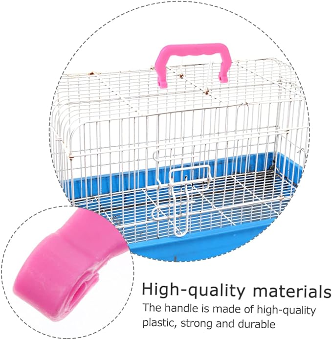 10pcs Portable Plastic Cage Lifting Handle Set for Pet Bird Cages Lightweight Comfortable to Carry Outdoor Use and Travel