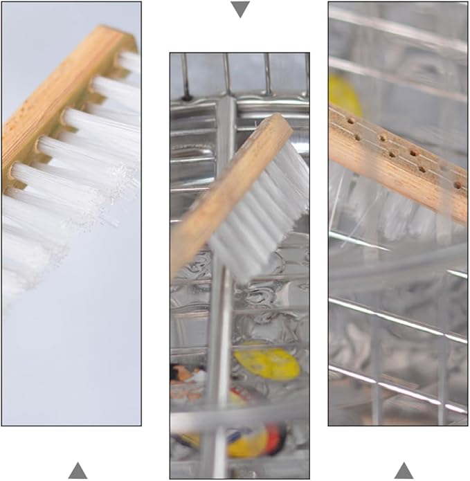 LIOOBO 1Pc Long Handle Bird Cage Cleaning Brush Durable for Parrot and Cockatiel Cages Essential Cleaning Accessory for Bird Owners Cage Cleaning Brush
