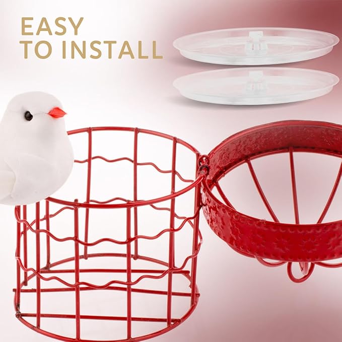 2pcs Transparent Bird Cage Tray for Small Animals Poop Holder for Parakeet Budgie and Small Birds Holder for Cages