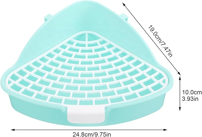 Sosoport Pet Potty Trainer Litter Box Mat for Small Animals Corner Cat Dog Rabbit Guinea Pig Indoor Potty Training Aid