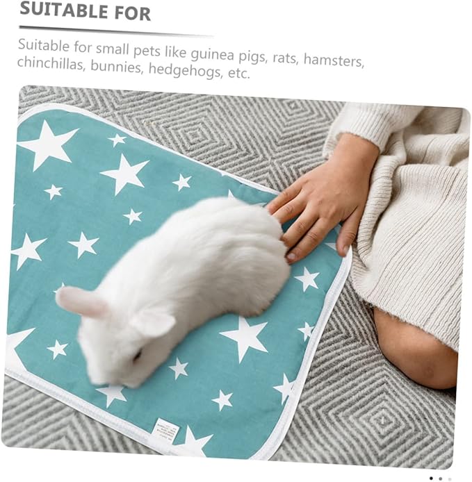 Happyyami 4pcs Pet Pee Mat Bunny Accessories Professional Bunny Liner Leakproof Pet Cushion Small Animal Bedding Bird Cage Cushion Mat Underlying Eva Water Rabbit Supplies