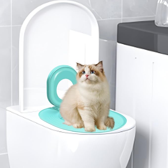 Reusable Cat Toilet Trainer Kit,Detachable for Easy Cleaning,Home Pet Care Potty Training System with Litter Box Compatibility