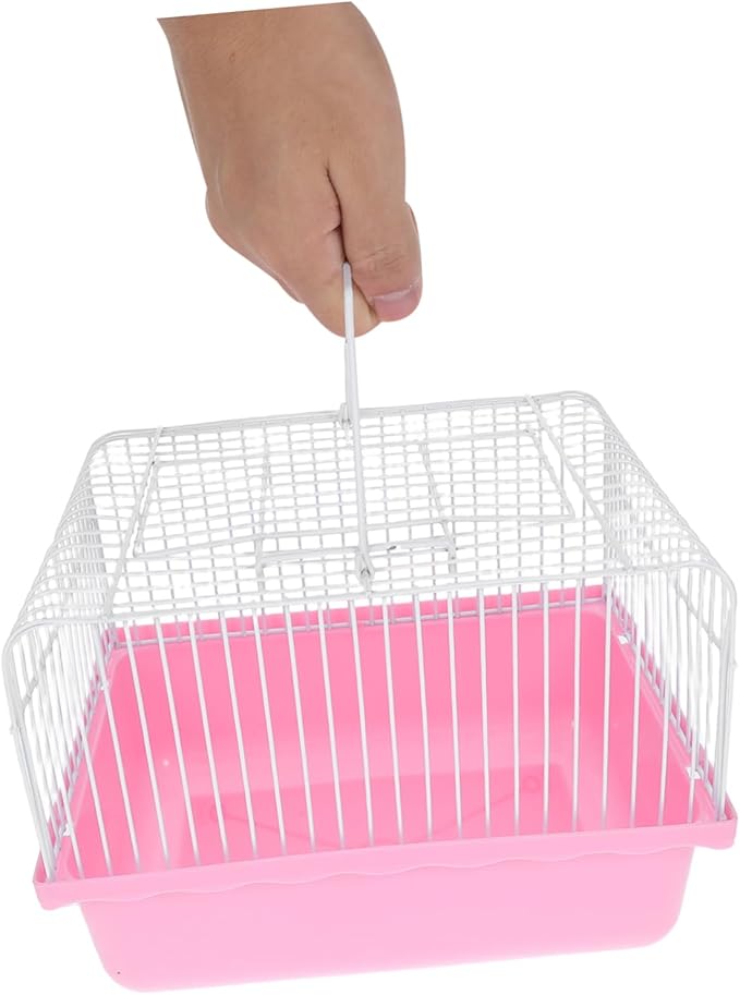 BESPORTBLE Portable Bird Travel Cage Lightweight Plastic Carrier for Lovebirds Parakeets Cockatiels Durable Easy to Clean with Transparent Observation Window for Small Animals
