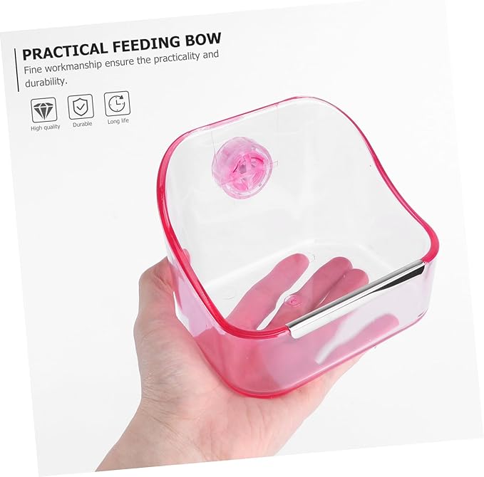 UPKOCH 1pc Small Animal Feeder Bowl Plastic Cage Bowl for Bunny Small Pets Lightweight Durable Easy to Clean for Bird Cages