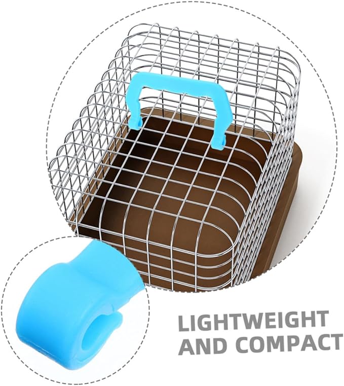 Sosoport 12pcs Detachable Pet Cage Handles Lightweight Plastic Carrier Replacement for Cat and Bird Cages Easy to Install Ergonomic Design for Convenient Transport