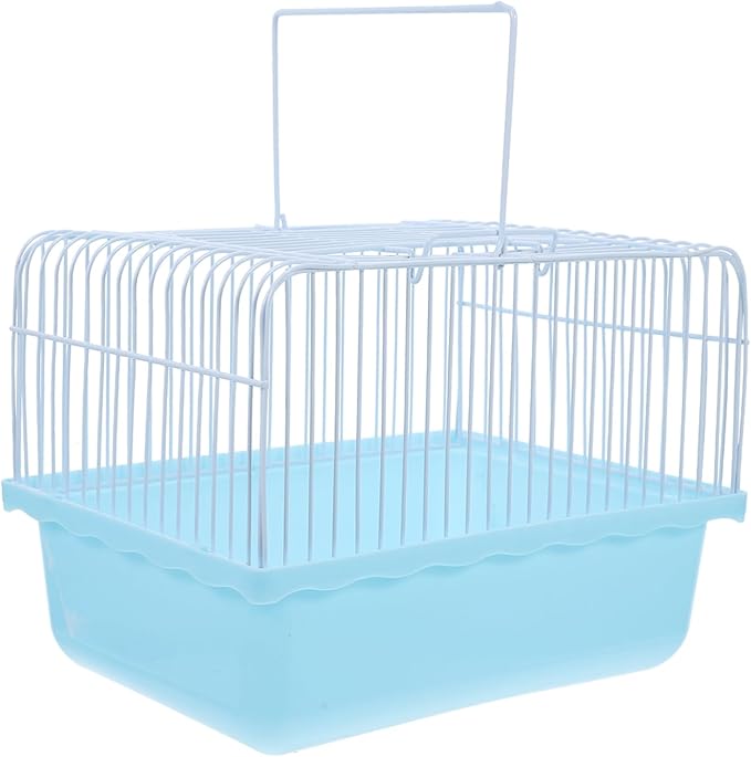 Yardwe Portable Bird Travel Carrier for Small Birds Lovebirds Parakeets Cockatiels Easy to Clean Construction Transparent Window for Travel Home Use