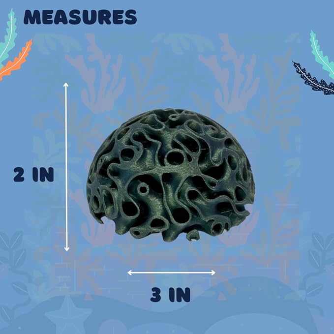 Chatelet REEFSHAPE Aquarium Coral Reef Dome - Aquarium Reef Replica for Fish Shelter & Egg Laying - Aquarium Safe Dome Structure for Fish Shrimp & Aquatic Pets (Royal Blue)