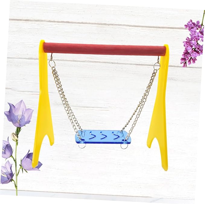 Swing Toy for Small Pets Parrot Hamster Play Rounded Design for Rat and Bird Cages Fun Pet Activity Center