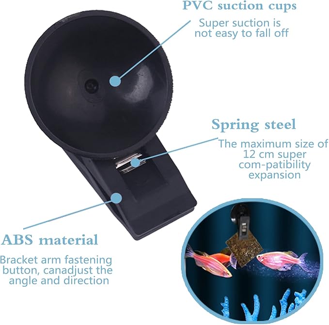 Aquarium Fish and Shrimp Feeding Dish Set, Fish Shrimp Feeder Tube Kit, Perfect for Your Aquatic Pets, with Feeding Ring and Cleaning Brush