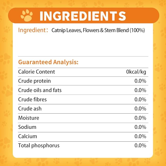 Faywell Catnip for Cats & Kittens, Leavest, Flower & Stem Blend, 100% Natura & Chemical Free, Non-Addictive, 15g