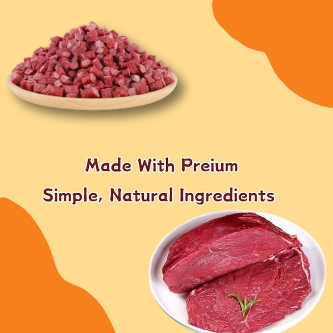 Beef Bites Dog Treats, Made with Real USA Sourced Beef, A Wholesome & Simple Limited Ingredient Soft Chew for Sensitive Stomachs,2.65 Pound
