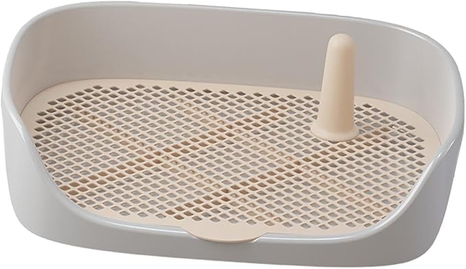Litter Tray Pet Kitten Toilet Training Potty Pet Litter Pan Portable Design Anti Splashing Function Suitable for Small Animal Indoor Outdoor, Gray 40x30x11cm