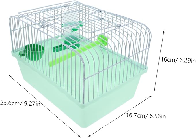 Healifty Portable Bird Cage with Perch Food Box Water Bottle Spacious Metal Travel Carrier for Small Birds Parrots Lovebirds and Multiple Small Animals Comfortable Movement Random Color