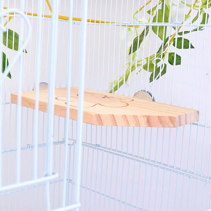 balacoo Parrot and Hamster Wooden Pet Platform Small Animal Play Area for Cage Decoration for Gerbils Mice Rats and Birds Fun and Relaxing Space for Your Beloved Pets