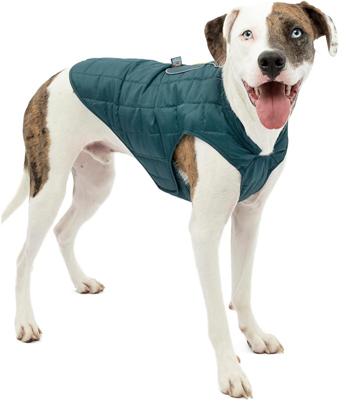 Kurgo Loft Dog Jacket - Reversible Cozy Coat for Outdoor Adventures - Water Resistant - Athletic Fit - Machine Washable Fabric - Reflective Dog Gear - X-Large - Ink Blue