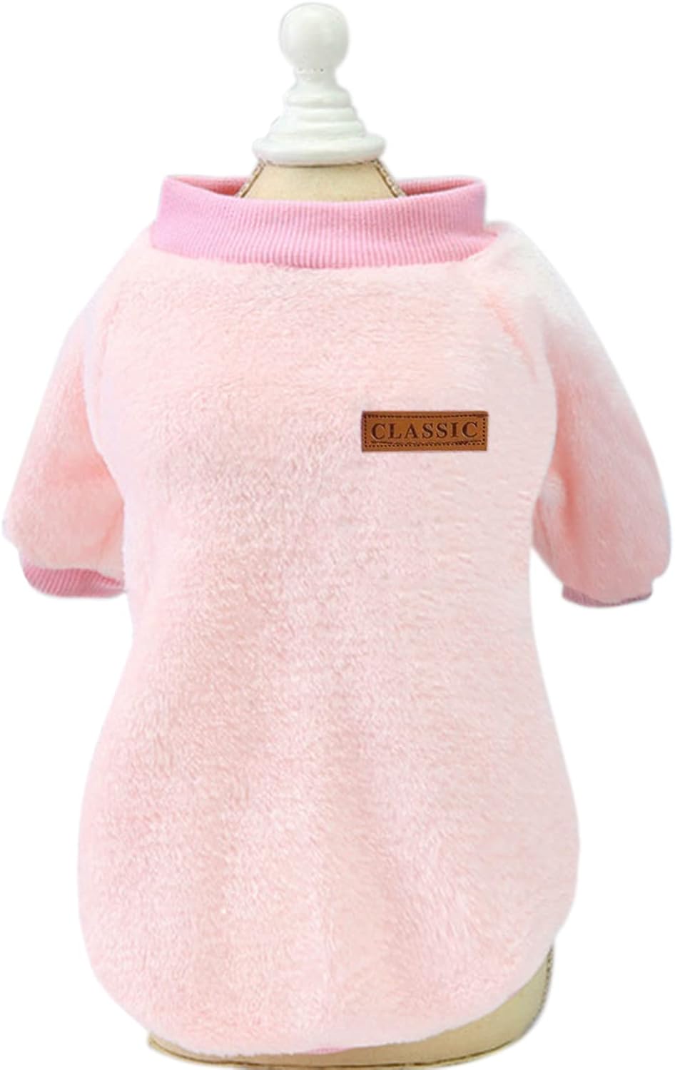 Jecikelon Pet Dog Clothes Dog Sweater Soft Thickening Warm Pup Dogs Shirt Winter Puppy Sweater for Dogs (Z01-Pink, Small)