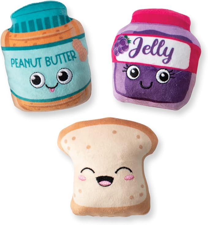 Fringe Studio Plush Dog Toy Set, Sticky Situation, 3 Piece Set, PetShop Collection (289599)