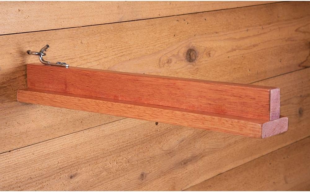 Collapsible Wooden English Saddle Rack | 18" Length | Easy to Mount | Folds Down Not Used | Fits Shorter Skirted Western Horse Saddles | Natural Pine Finish