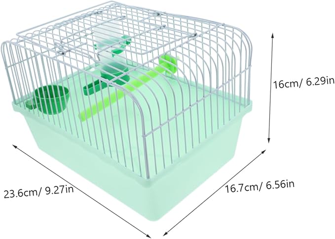 Portable Bird Cage for Travel Spacious Metal Carrier with Food Box Water Dispenser for Parrots Lovebirds Animals Comfortable Habitat for Bird Pets